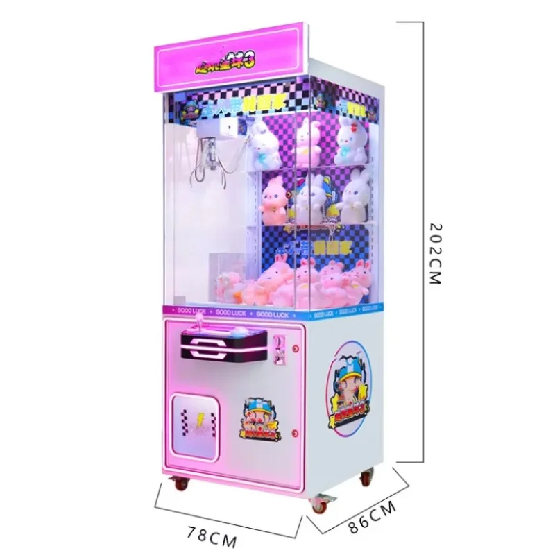 Coin Operated Arcade Toy Crane Claw Machine Automatic Clip Price Gift Game Machine