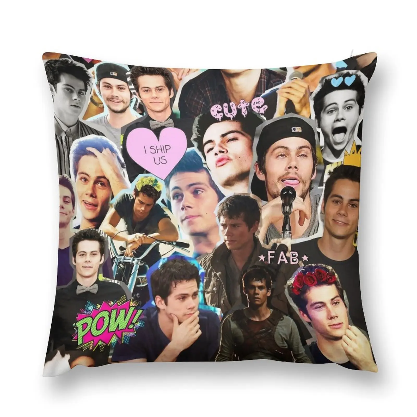 

Dylan O'Brien Collage Throw Pillow luxury home accessories luxury throw pillow covers Anime Sofa Cushions pillow