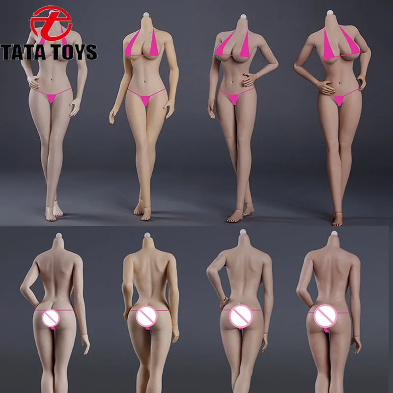 JIAOU DOLL 1:6 European Super Flexible Sexy Seamless Large Bust Female Body Metal Skeleton Detachable/Non Detachable Foot Model