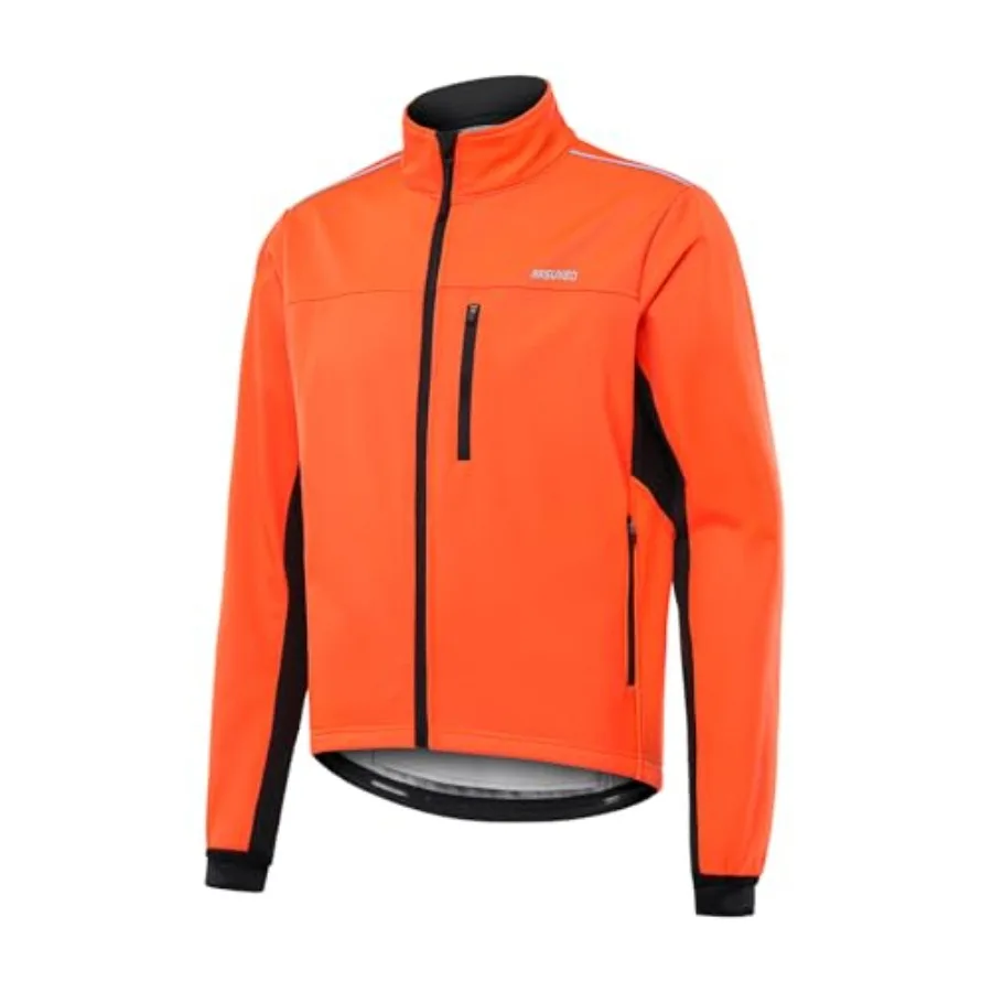 

ARSUXEO Thermal Fleece Winter Cycling Jacekt for Men Windproof Insulated Bike Running Active Jacket