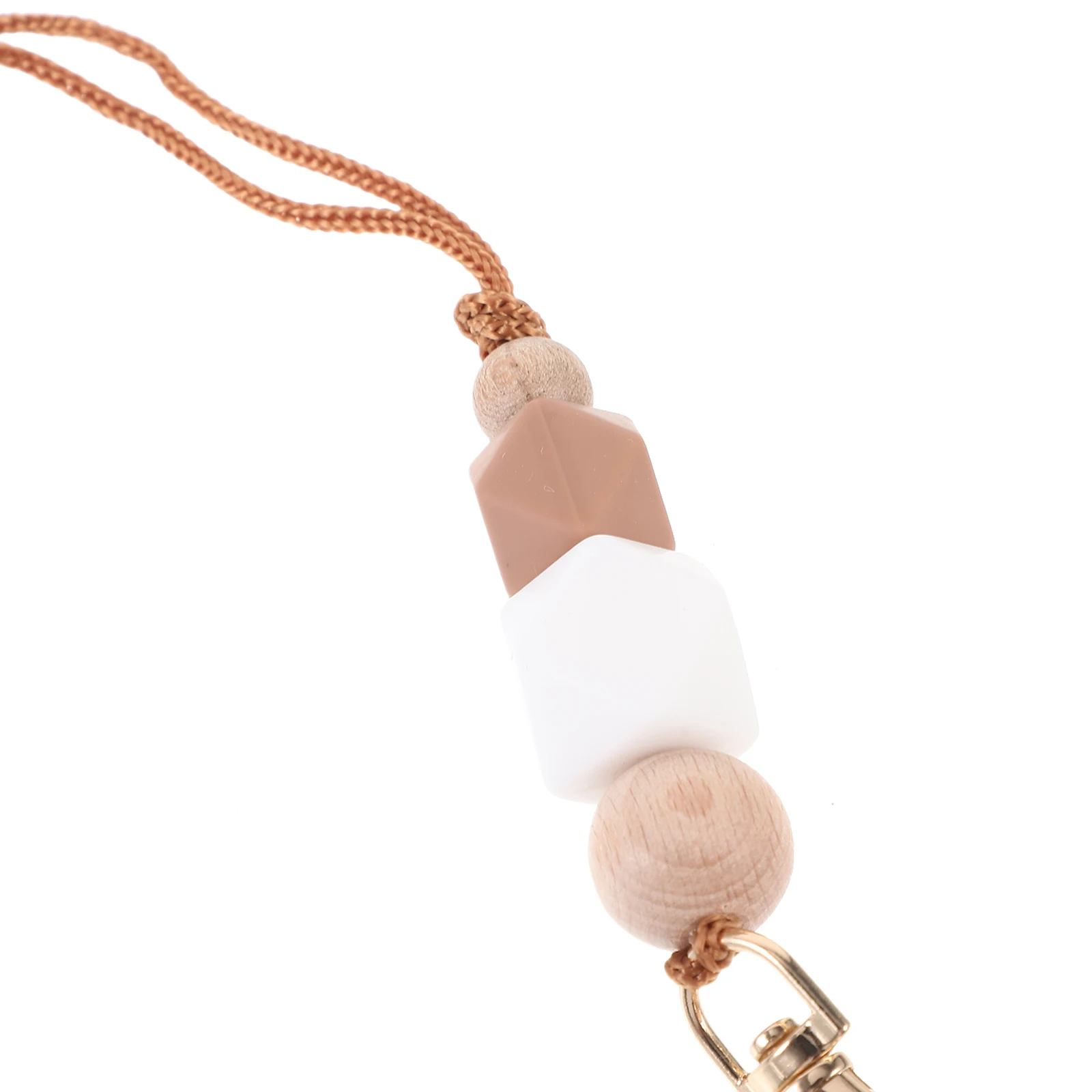 

Silicone Beaded Lanyard Rope Keychain to Weave Strap Silica Gel Mini Accessories Braided Student