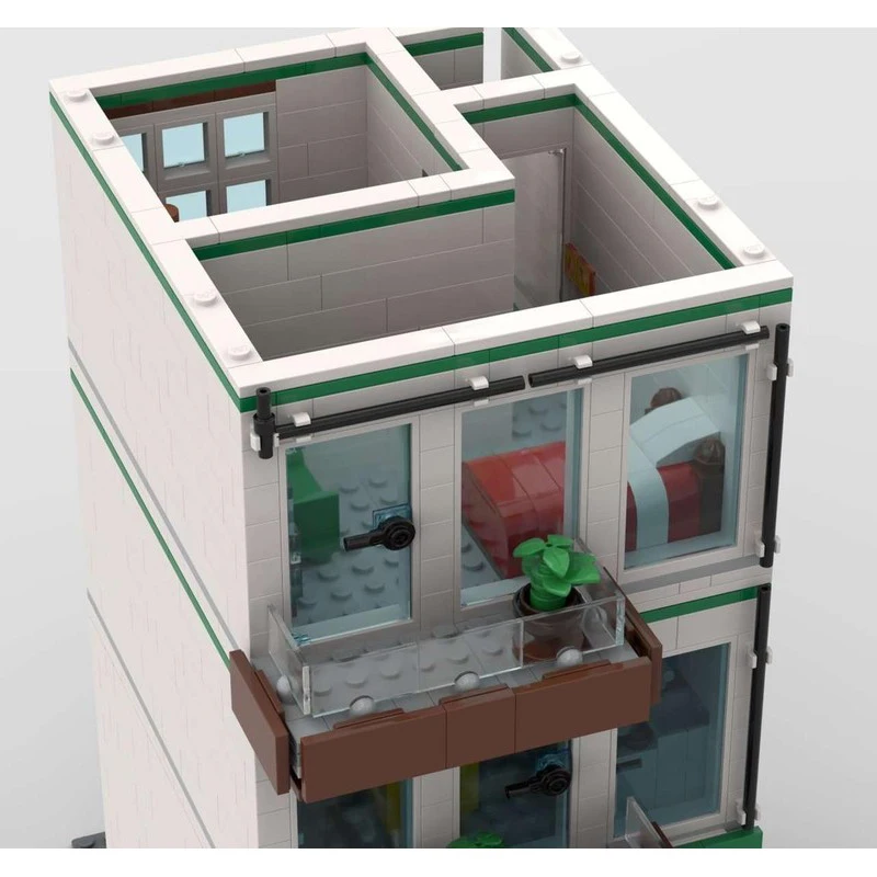 Moc Mattoni da costruzione Negozio di vinificazione Appartamento Modello modulare Tecnologia Blocco modulare Città Street View Giocattoli Assemblaggio fai-da-te Regalo di Natale