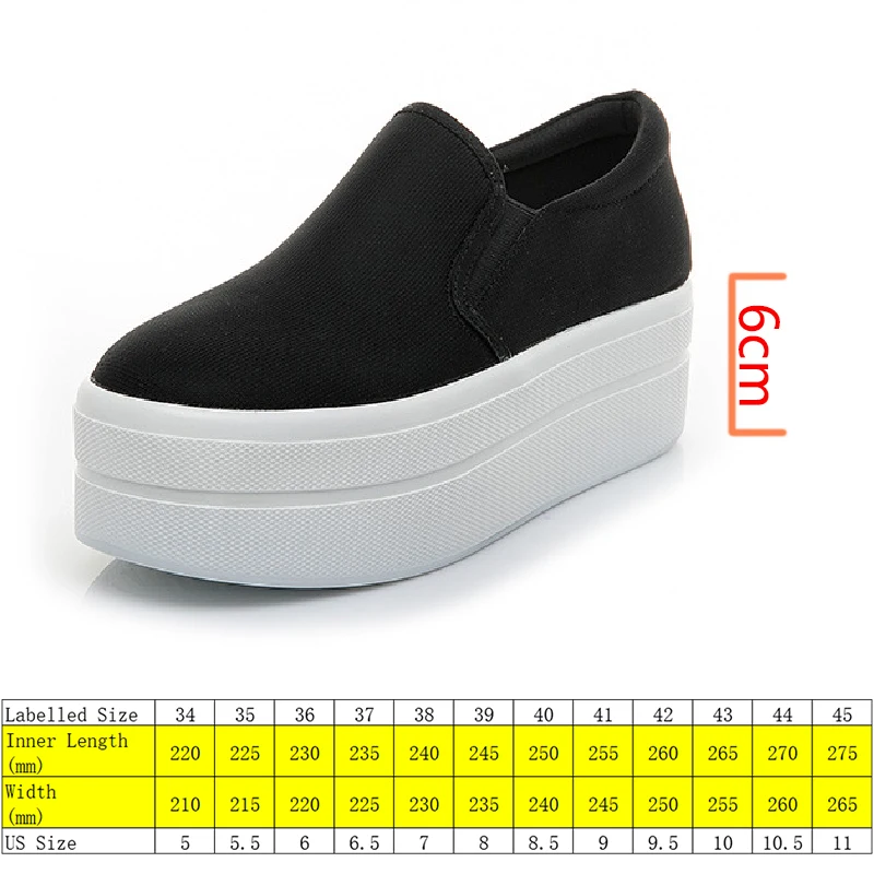 Fujin 6cm Women\'s Canvas Shoes Breathable Slip on Fashion Breathable Casual Shoes Spring Autumn Winter Platform Slip Shoes Women