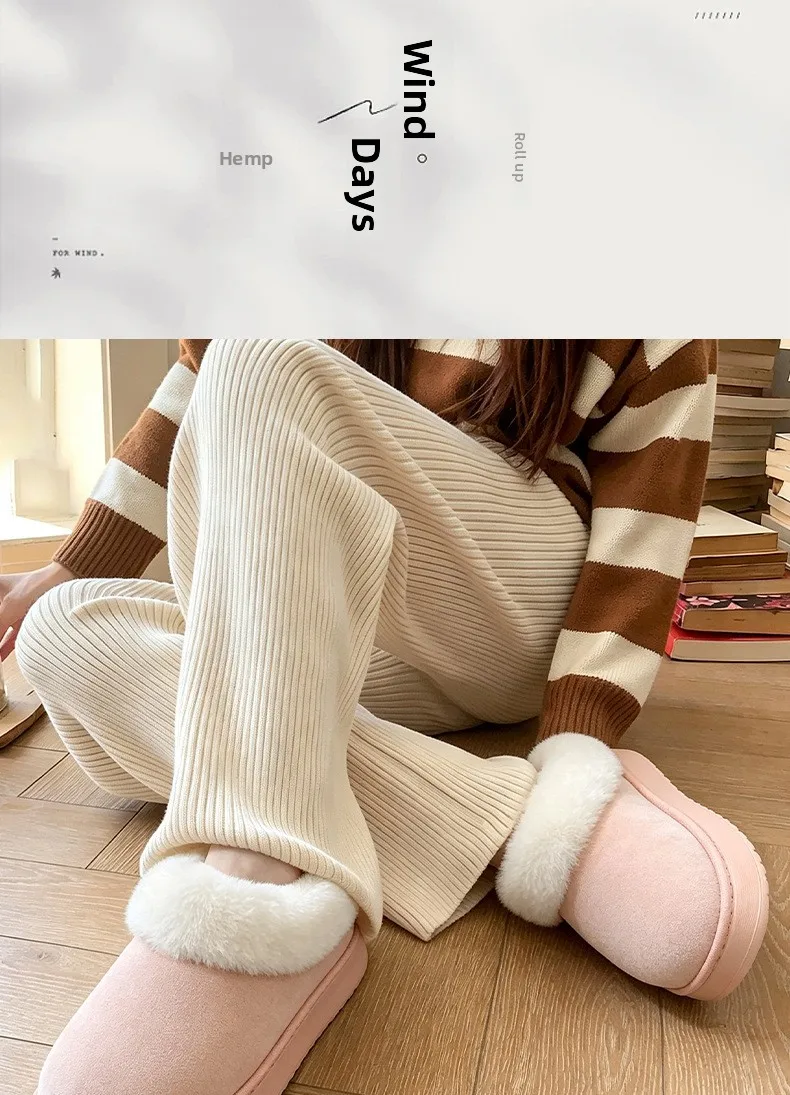 2026 Hochwertige Damen-Schneestiefel, Flauschige Plüsch-Kunstfell-Hausschuhe, Weiche Winter-Innenschuhe, Komfortable Herrenschuhe für Zuhause – Detail 3