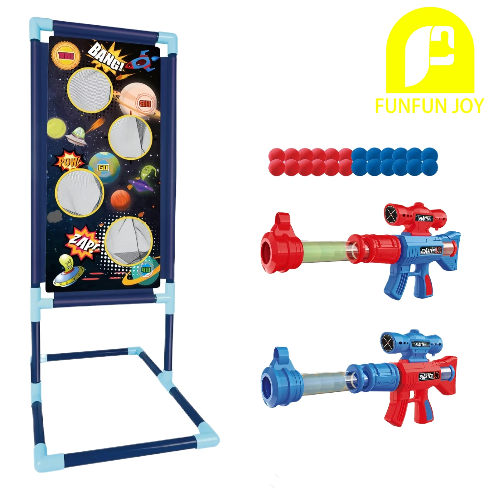 Bola de espuma brinquedo arma conjunto bala macia seguro para crianças brinquedo educativo com pontuação mantendo jogo divertido para crianças adultos competição