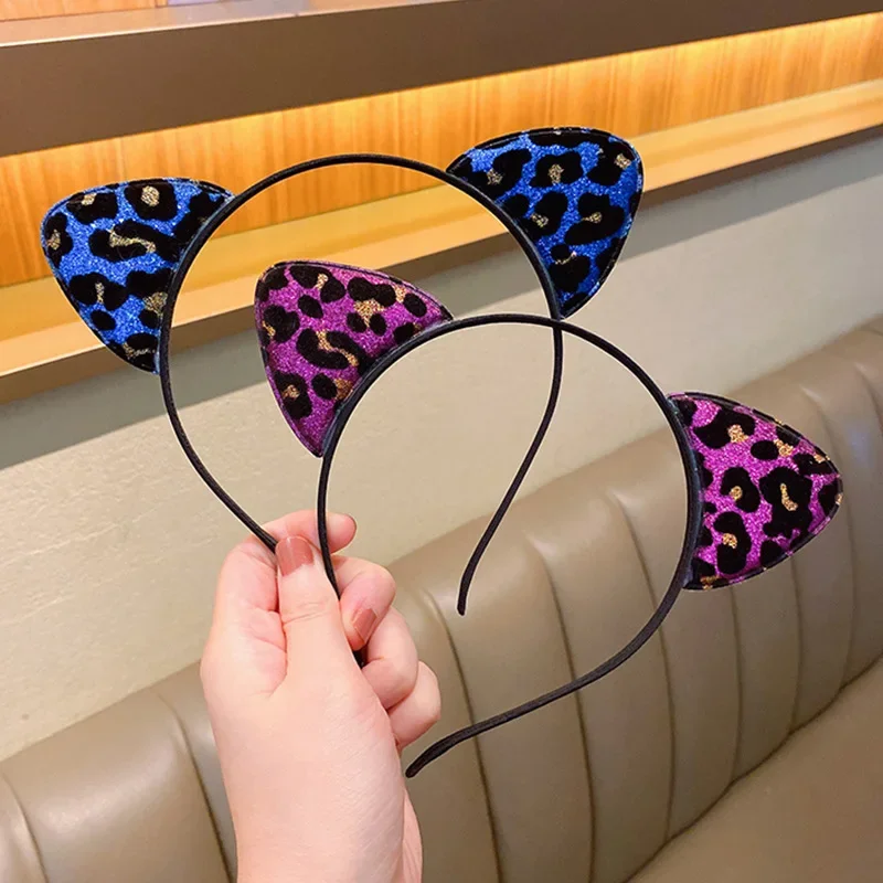 

20pcs Women Girls Cheetah Ears Headband Leopard Cat Ear Hairband Holiday Birthday Party Decorations Supplies