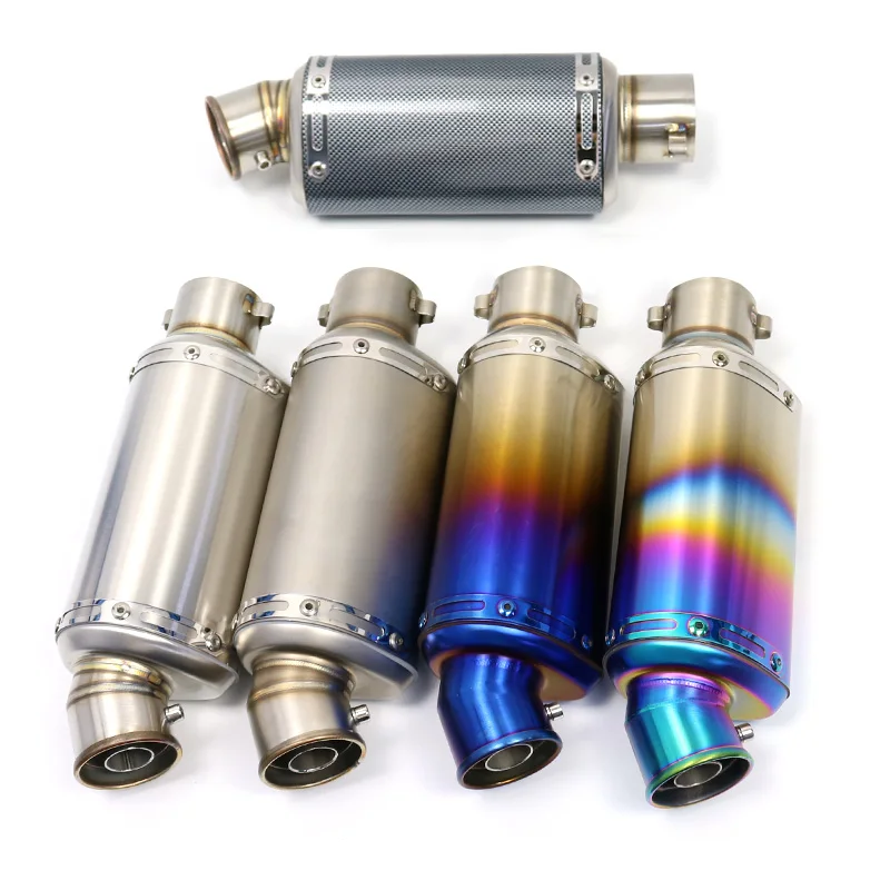 

Universal 51mm Motorcycle Exhaust Escape System Middle Link Pipe With Moto Muffler For BMW Yamaha Kawasaki