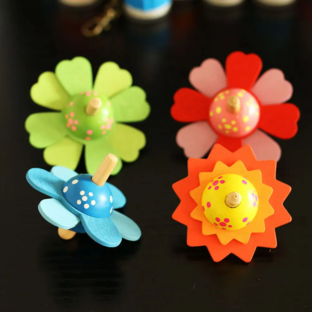 

Набор из 2 деревянных гироскопических волчков: креативные мини-игрушки для снятия стресса, развивающие координацию рук и глаз, для детей, разноцветные