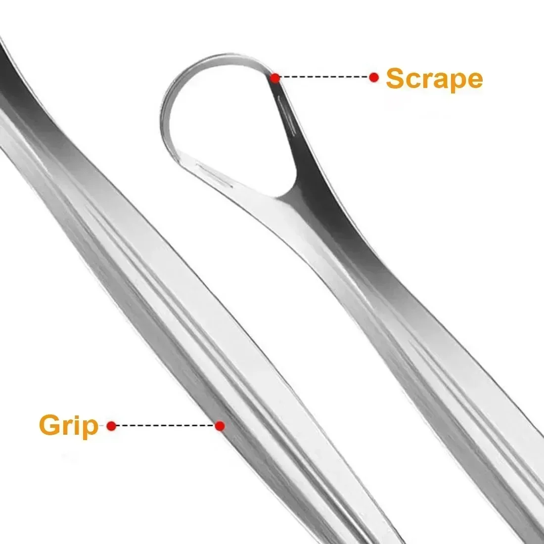 1/2개 재사용 가능한 스테인리스 스틸 유용한 혀 클리너 신선한 숨결 청소 코팅된 혀 구강 위생 관리 도구