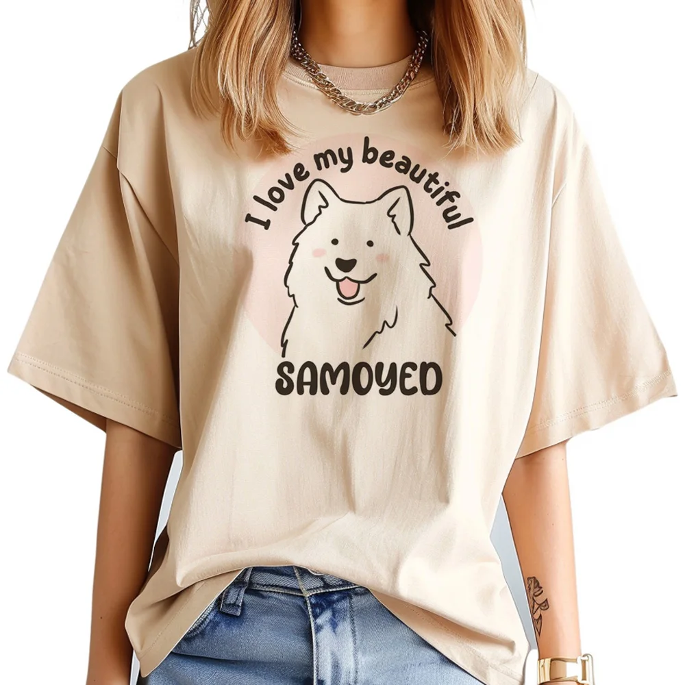 Samoyed tshirt women funny summer graphic t-shirts female anime clothes