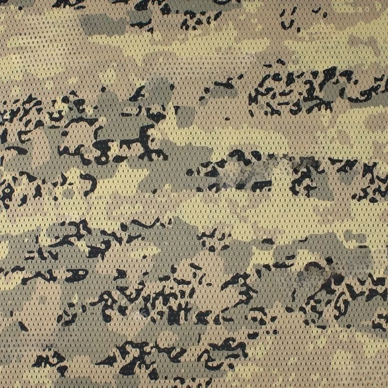120GSM Austrian Desert Camouflage Mesh Fabric Woodland Jungle Lightweight Breathable Quick-drying Knitted Fabric Scarf DIY view 4