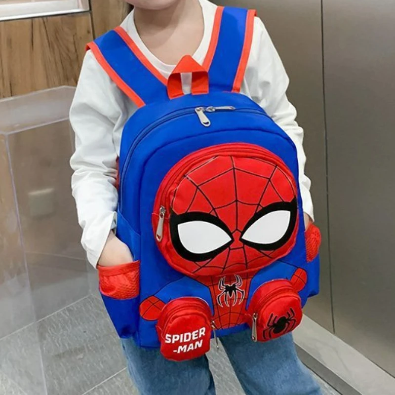 Aoger Anime Spiderman Design Backpack Cartoon  Printing Boys Primary Girls Children School Bag Kids Kindergarten Backpack Travel