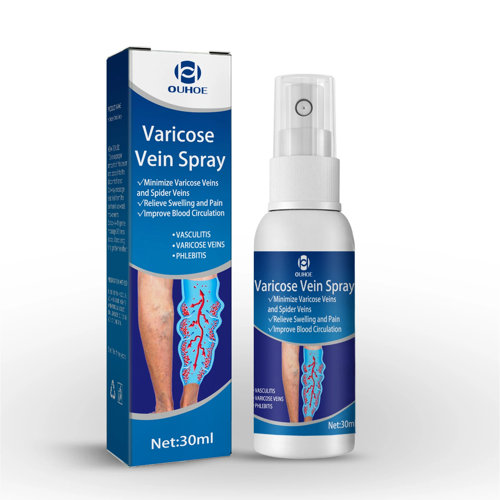 OUHOE Leg Care Spray Relieves Leg Skin Discomfort, Body Repair and Massage Care