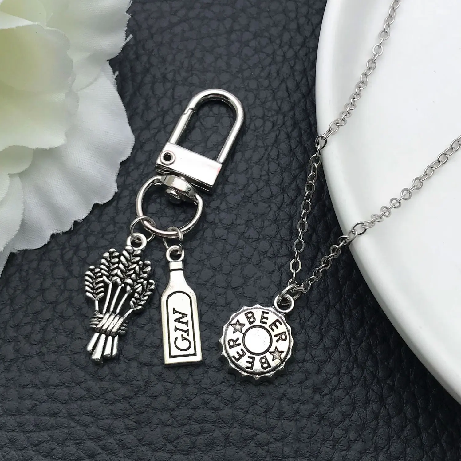 13pcs Antique Silver Wine Glass Series Charms, Vintage Alloy Pendants for DIY Earrings Bracelet Necklace Keychain Jewelry. - view 4