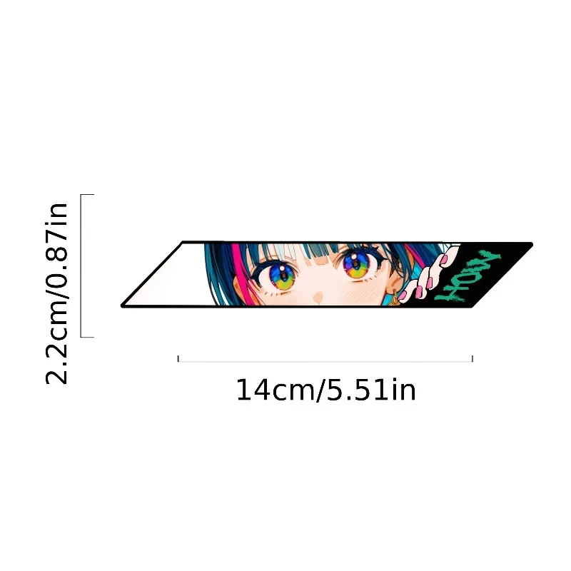 1 Pair Anime Girl Eyes Vinyl Sticker Waterproof Decal for Car Window Motorcycle Body Creative Tuning Decor