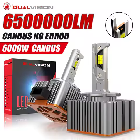 Dualvision D1S D3S LED Headlights HID D2S D4S D5S D8 Turbo LED 6500000LM Two-sided CSP Chip 6500K Plug&amp;Play Car Lamp Xenon HID