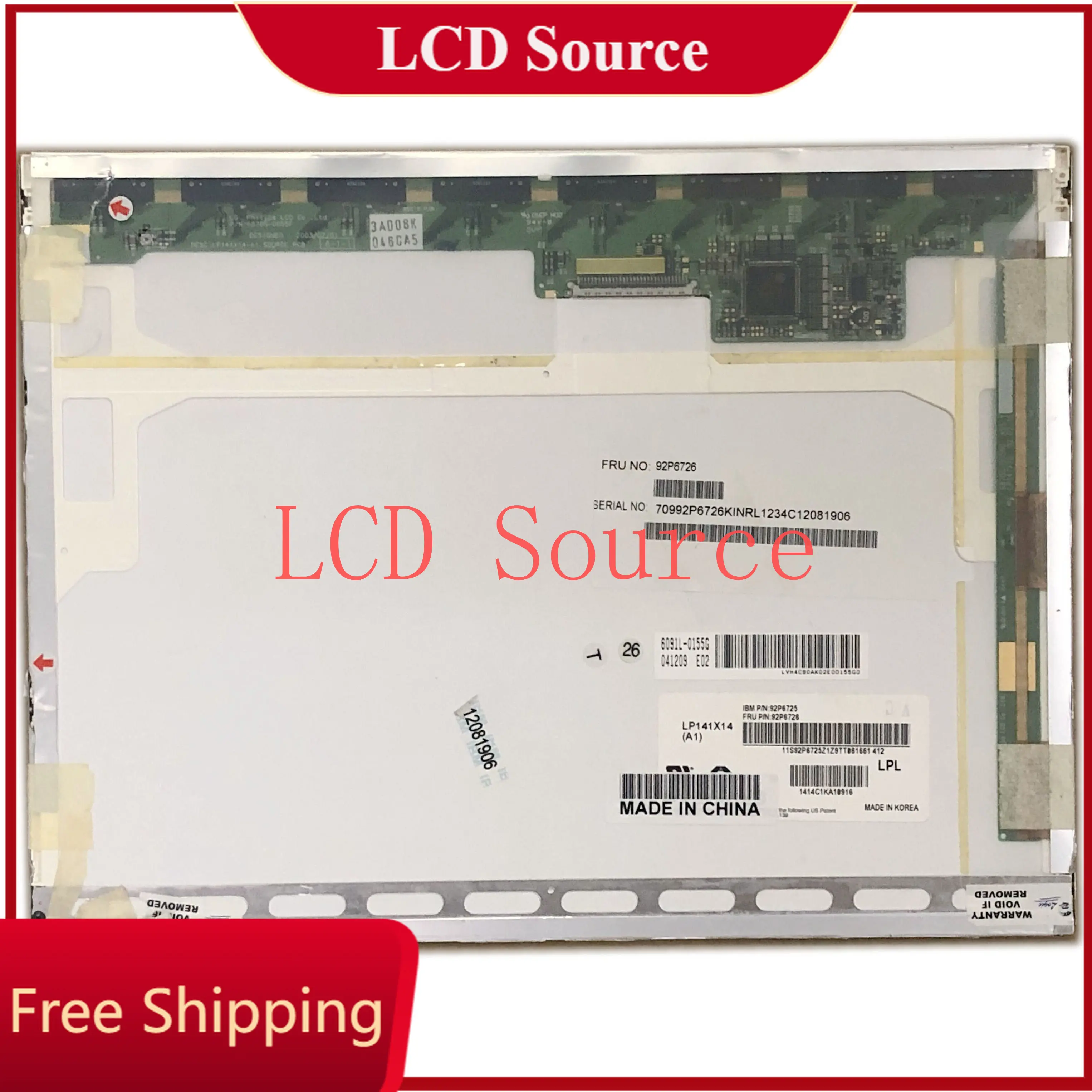 

LP141X14 A1 fit LTN141XB-L04 QD14XL07 B141XG09 V.4 V.2 B141XG05 B141XG08 LTN141XB-L02 30PIN LCD SCREEN