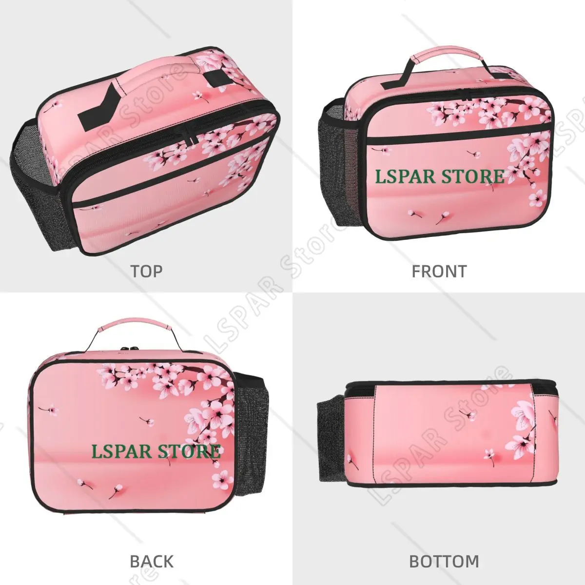 Sakura Tree Cherry Blossom Floral Flower Insulated Lunch Bag for Kids School Cooler Thermal Food Box Tote Lunch Boxes Container