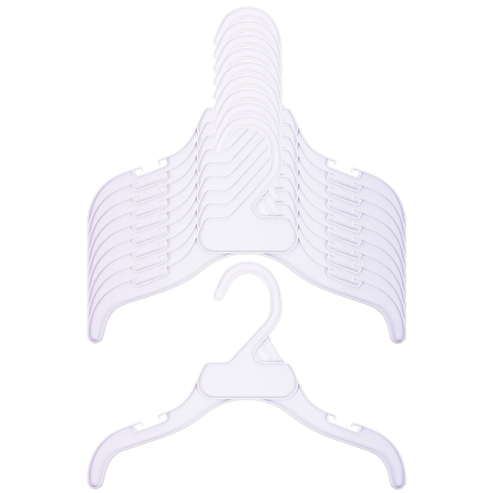 

10Pcs Pet Clothes Hangers Anti-Slip Lightweight Dog Clothes Holder for Accessories White Pet Cloth Hanger