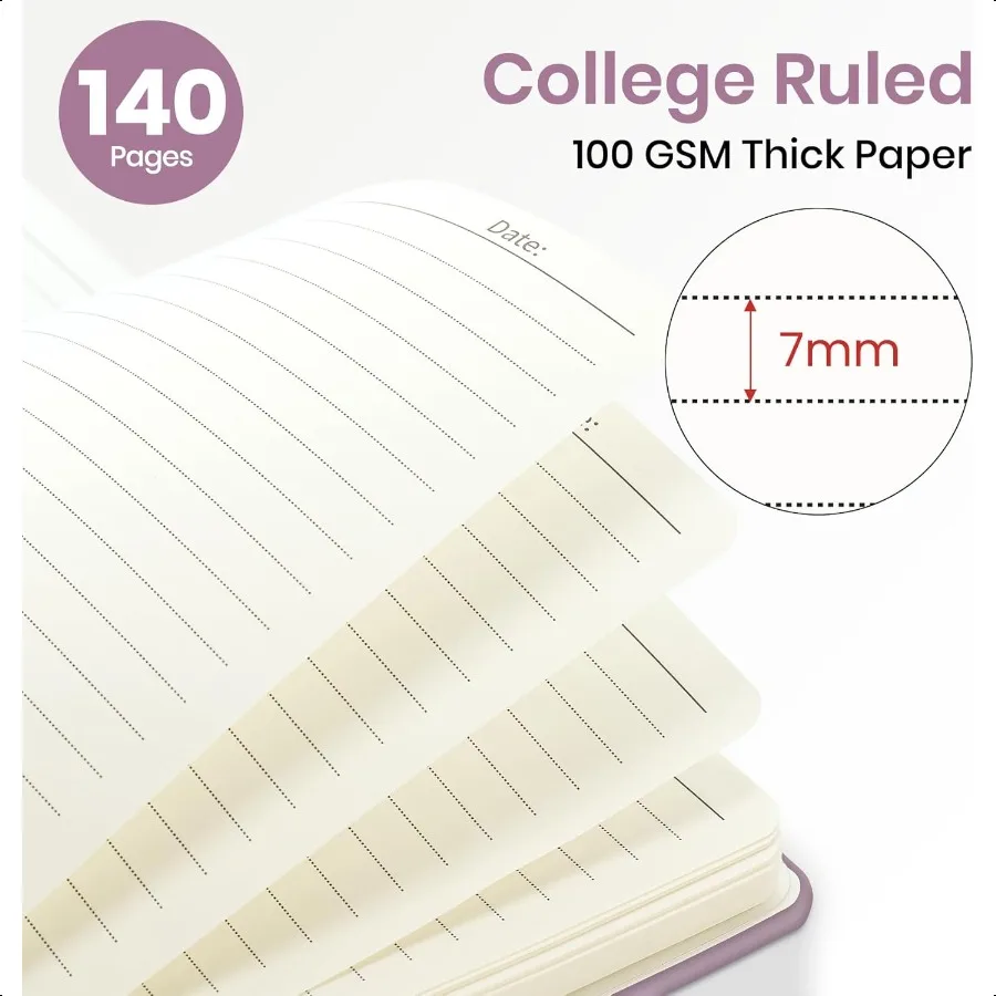 Quaderno a spirale foderato per donna A5 Riviste universitari a righe per scrivere quaderni con copertina rigida per prendere appunti di lavoro e offerte