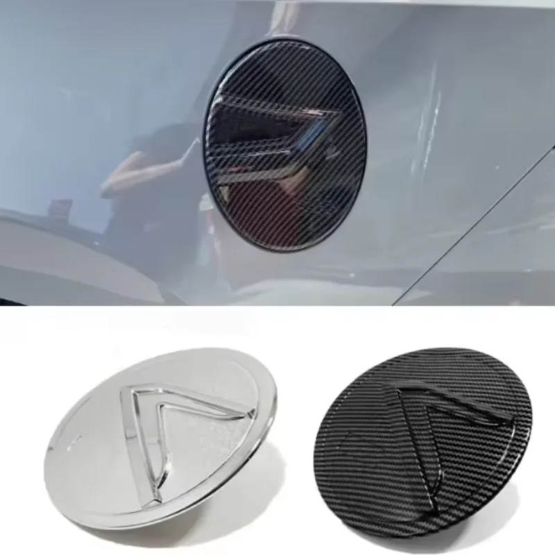 For Changan UNIV UNI-V 2022-2024 ABS chrome Carbonfiber Car Fuel Filler Tank Cover Oil Fuel Tank Cap Cover Decoration Stickers