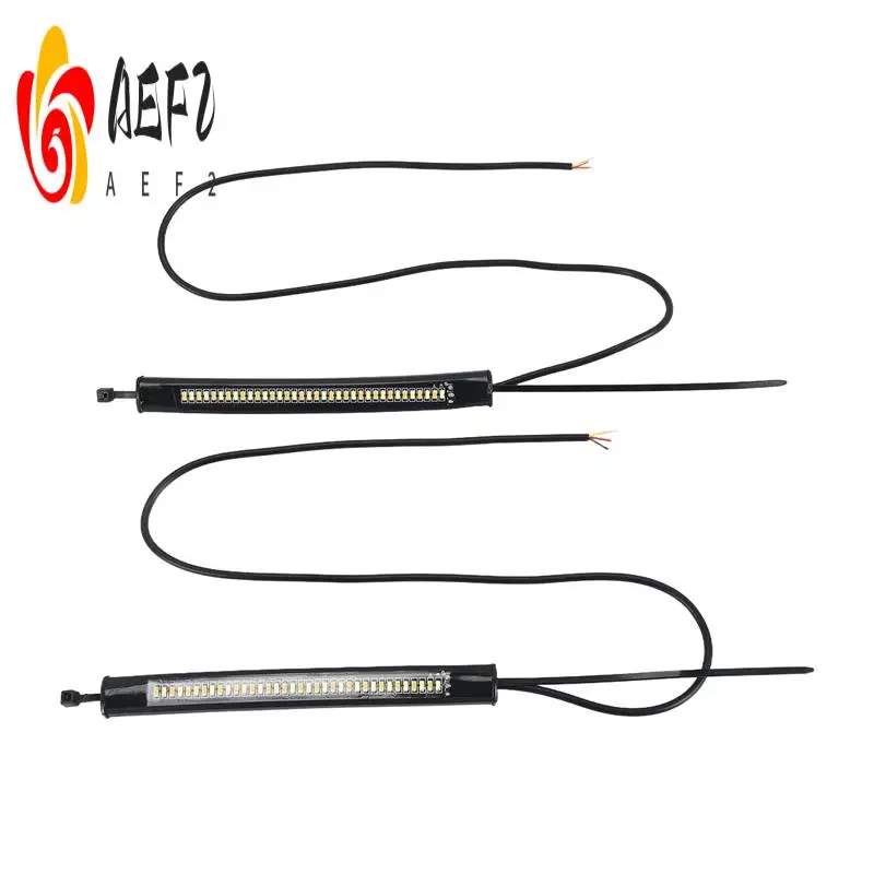 

AEF2-Flexible Switchback Dual-Color White & Amber Motorcycle LED Fork Turn Signal DRL Daytime Running Light Waterproof