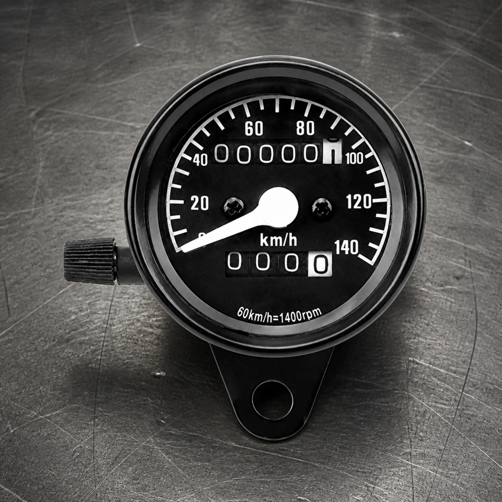 Motorcycle Speedometer with Twin Odometer 12V Motorcycle Speedometer Analog Speed Gauge Compact Meter Sleek