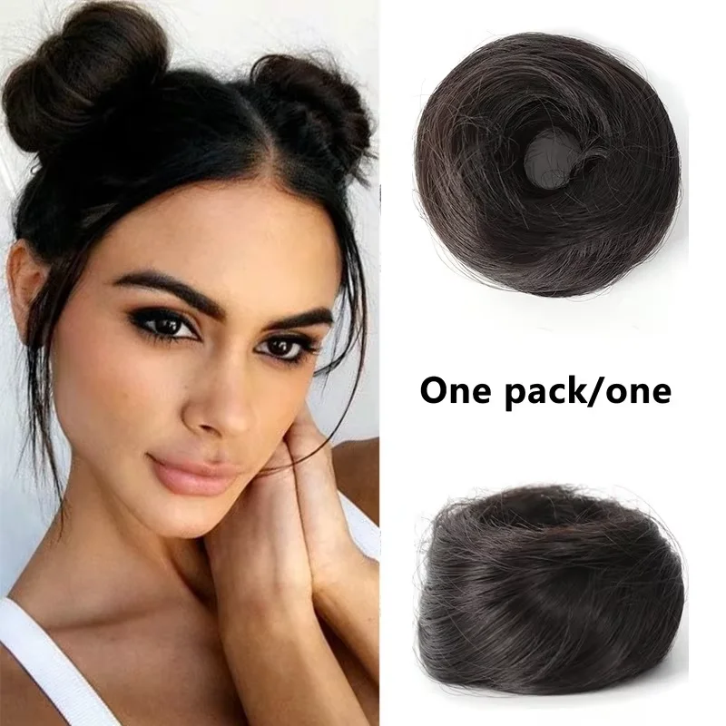 Messy Bun Hair Piece Straight Chignon Extension