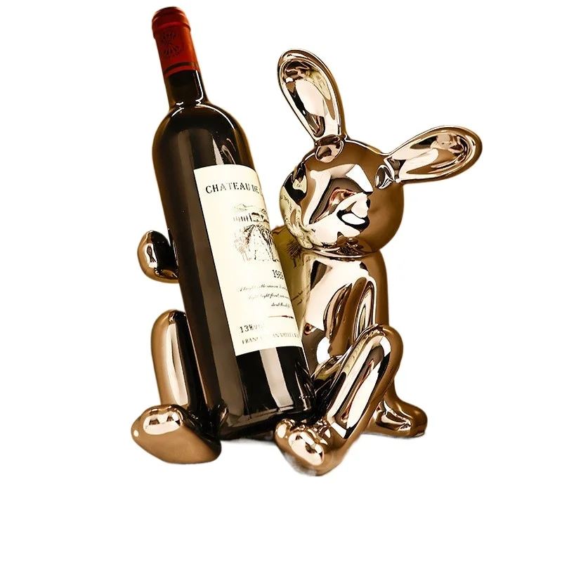 Light luxury styled wine rack, high-value soft furnishing ornament, home decoration