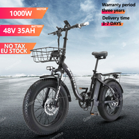 KETELES KF9 E Bike Folding 20*4.0 Inch Fat Tire Bike Mountain Electric Bike 1000W Motor 35AH Removable Battery Electric Bicycle