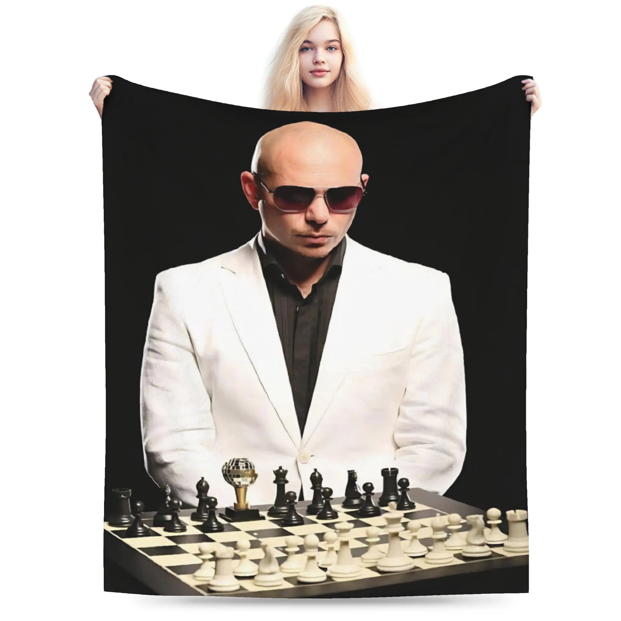 New Arrival Pitbull On Tour Mr Worldwide  Blankets Ultra-Soft Flannel  Cozy Throw Blankets Machine Washable