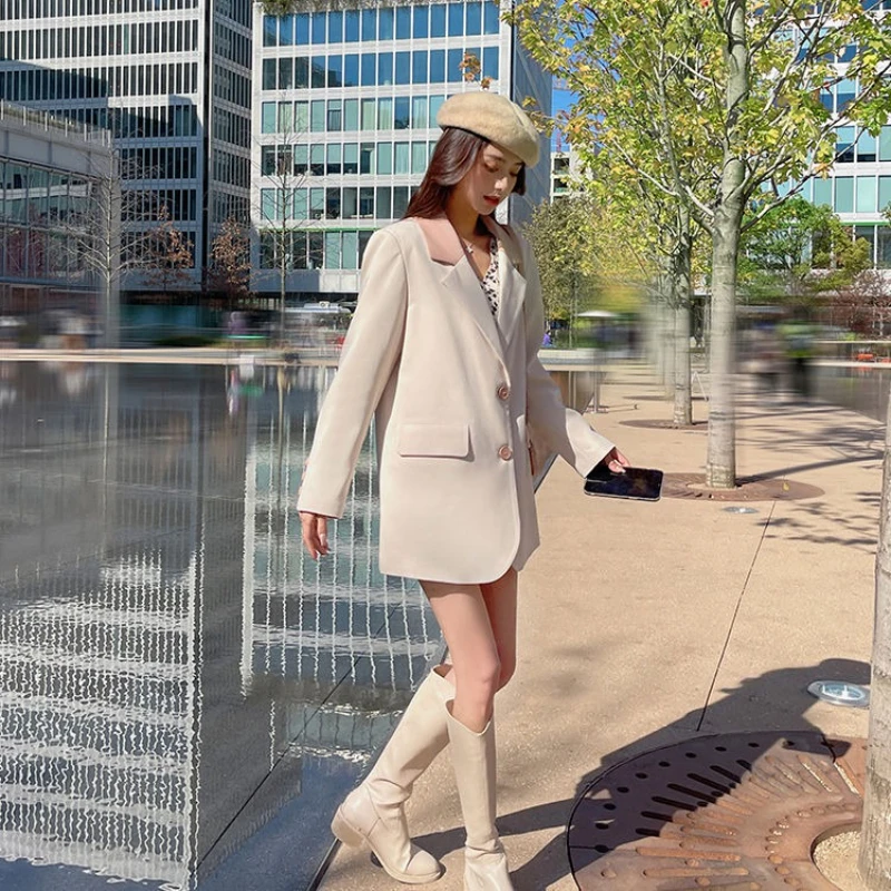 

Women's Loose Pink Patchwork Blazer Sweet Fresh Casual Spring Autumn New Arrival Premium Stylish Age Reducing Workwear