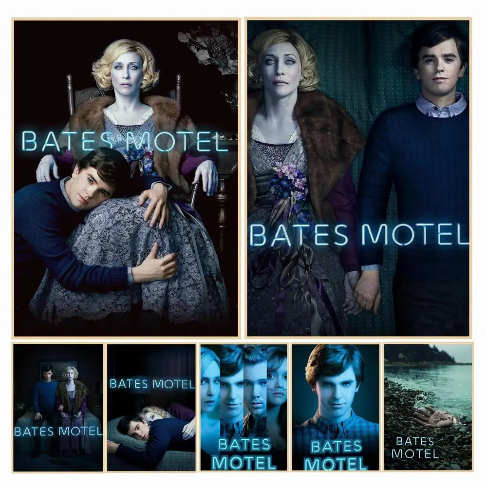tv series B-Bates Motel-L Poster Decorative Wall Art Sticker for Cafe Office Bedroom and Living Room