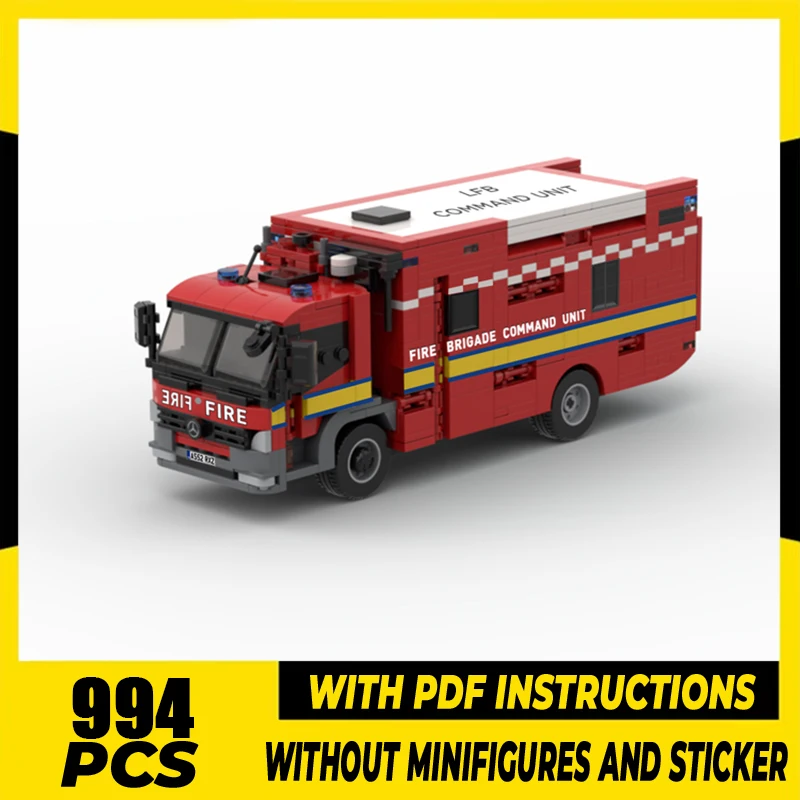 

Car Series Moc Building Blocks London Fire Brigade LFB Technology Bricks Brand-name Vehicle DIY Toys For