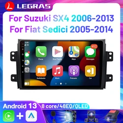 Android 15 Car Radio Multimedia Video Player For Suzuki SX4 2006 - 2013 Carplay Android Auto Autoradio GPS 4G WIFI DVD Head Unit