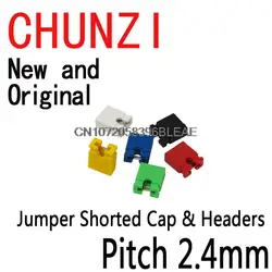 100PCS Pin Header Jumper Shorted Cap & Headers Wire Housings Black Yellow White Green Red Blue New For Arduino Pitch 2.4mm