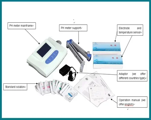 lab medical bench table top liquid benchtop digital ph tester meter