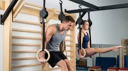 Birch Fitness Rings High Load-Bearing Adjustable Home Gymnastics Exercise Equipment Stamping Pull up Rings Wooden view 4