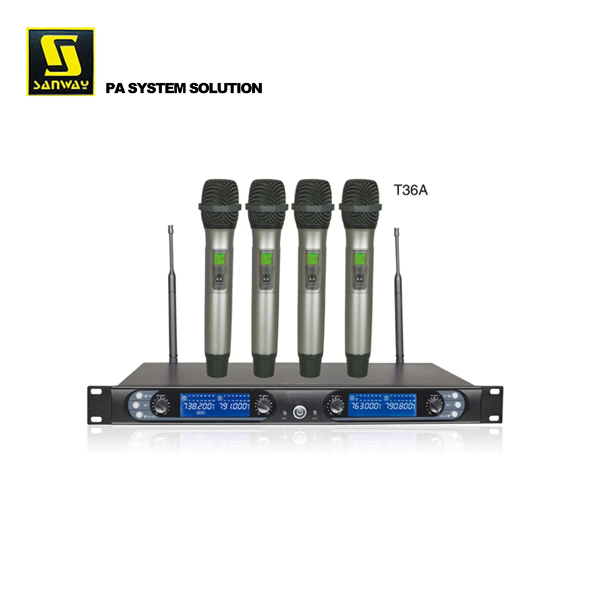 8845C Four Channel Professional Wireless Microphone for Radio Stage
