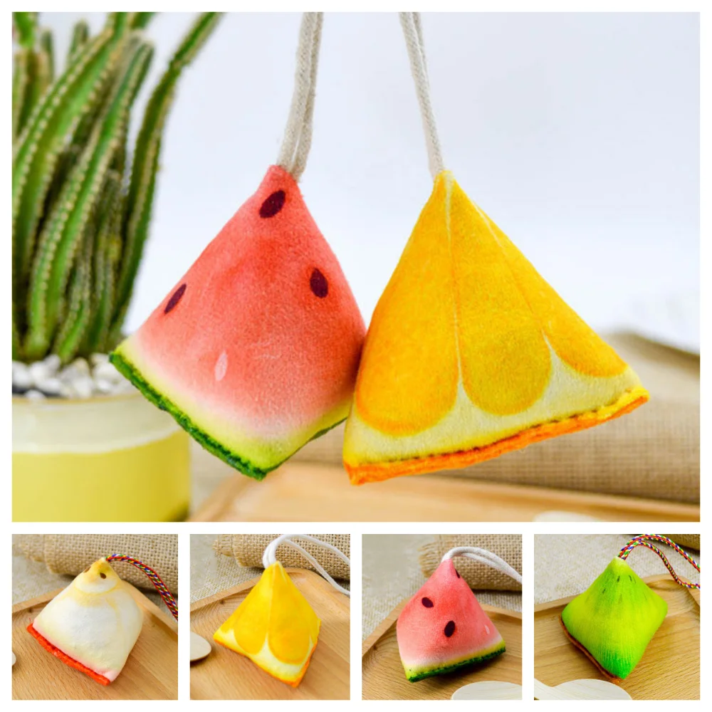 Creative Wormwood Sachet Orange Chinese Style Fruit Triangle Pouch Kiwi Watermelon Dragon Boat Festival Pendant