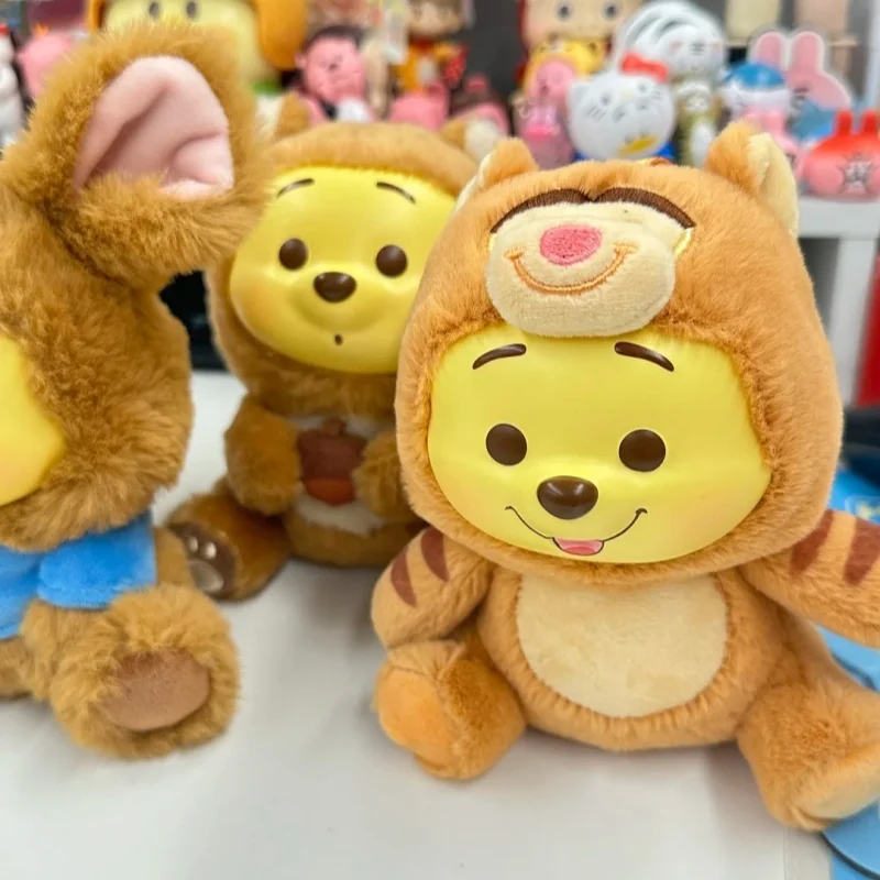 Miniso Blind Box Disney Pooh Bär Serie Freche Party Vinyl Plüsch Anhänger Kinder Spielzeug Nette Modell Geburtstag Geschenk Spielzeug