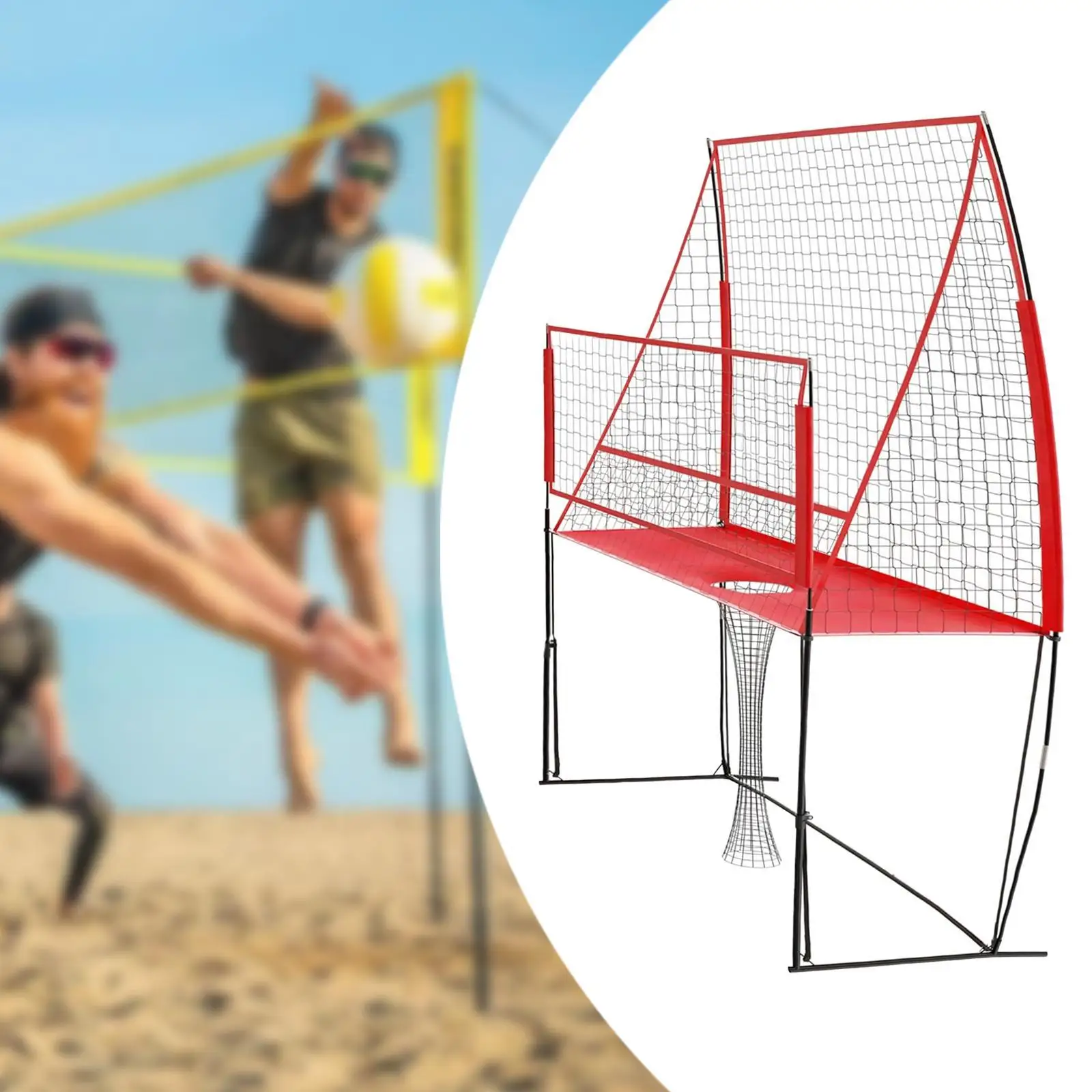 Volleyball-Übungsnetz, einfache Einrichtung für Outdoor-Sportarten, Team-Solo-Training