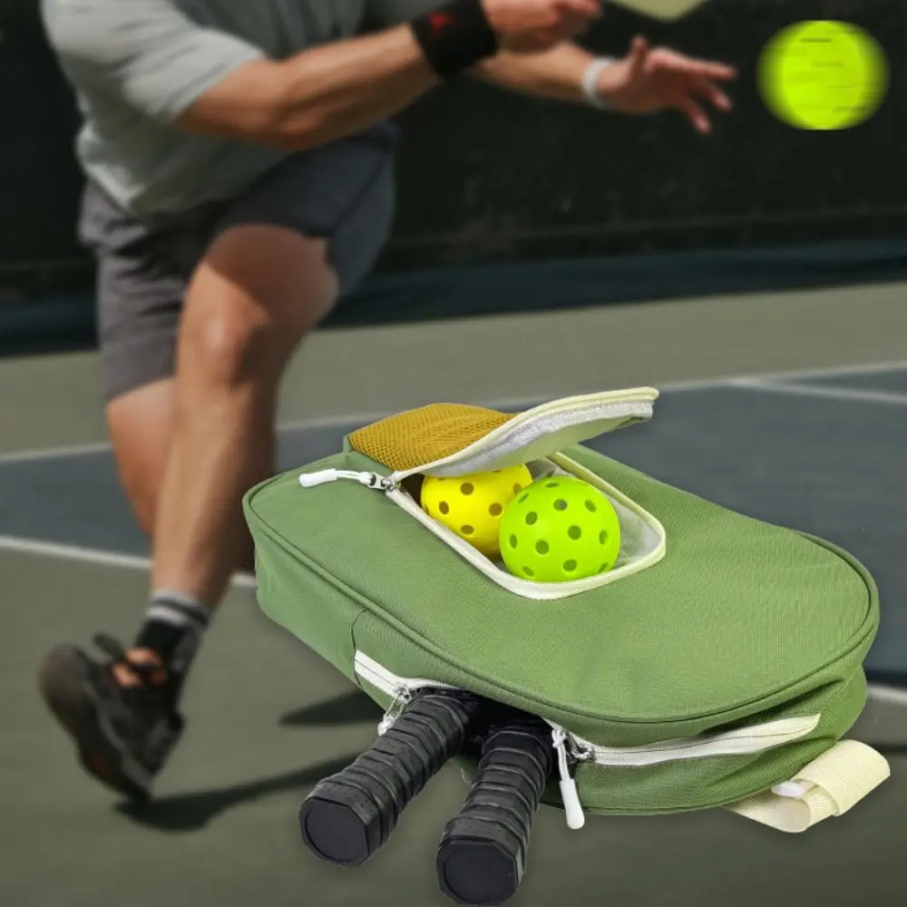 

Portable Adjustable Pickleball Rackets Backpack Waterproof Built-in Hook Racket Storage Bag Oxford Cloth Pickleball Paddle Bag