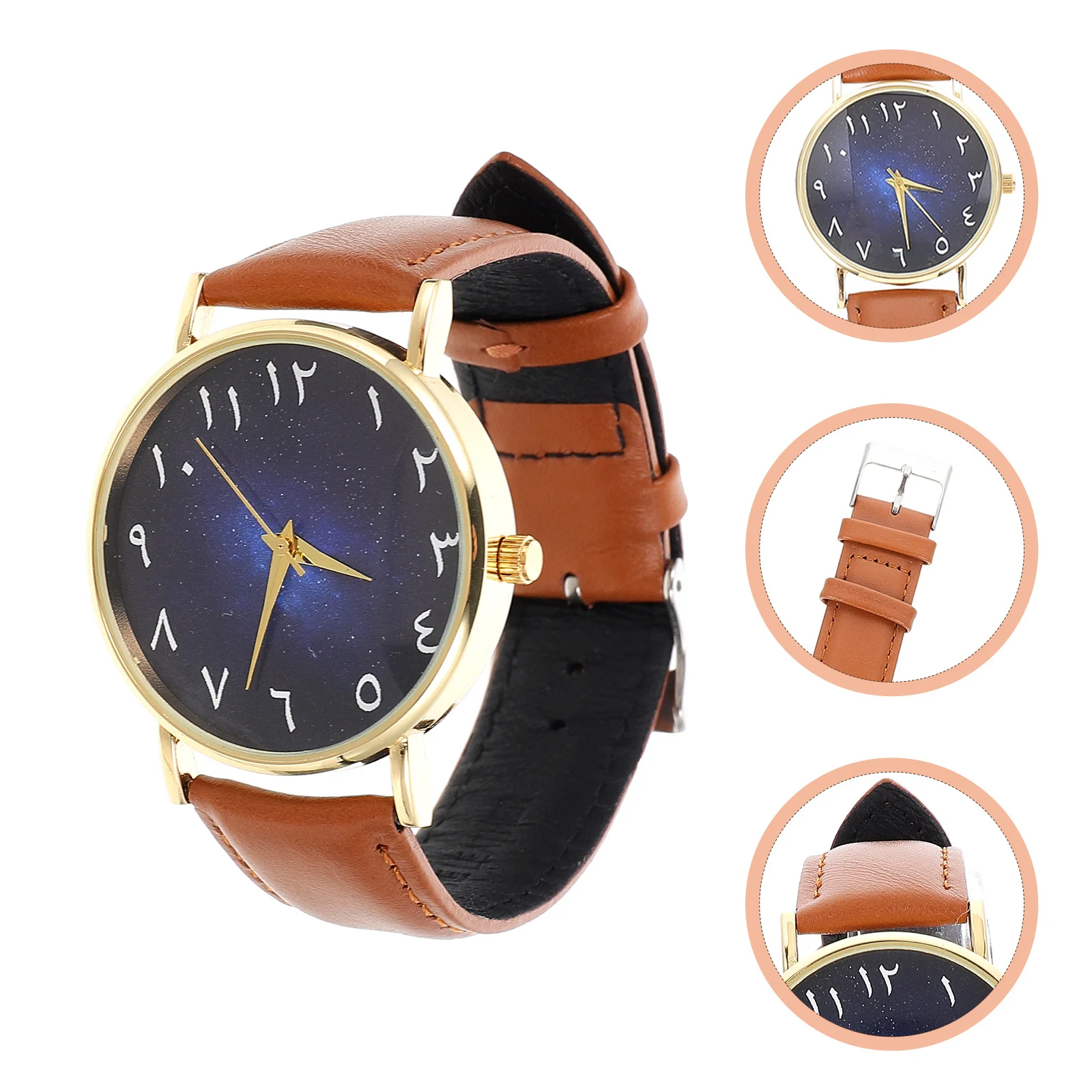 

Dial Wrist Watch for Adults Premium Craftsmanship Fashionable Round Face Lightweight Adjustable Strap Comfortable Wear
