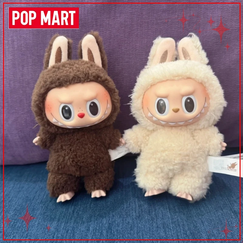 Popmart Labubu V1 V2 V3 The Monsters مثيرة معكرون لديها مقعد كبير في سلسلة الطاقة صندوق أعمى الفينيل الوجه أفخم دمية قلادة