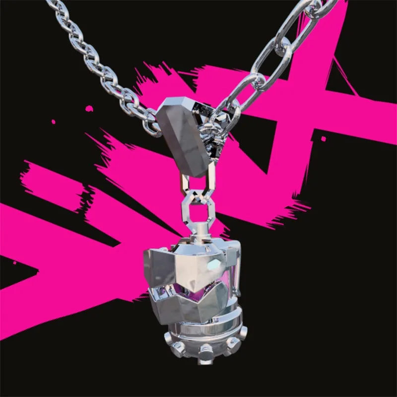 Arcane JINX League of Legends‌ Weapon Necklace with The Same Style As The Popular Anime 2D Peripheral Character Student Gifts