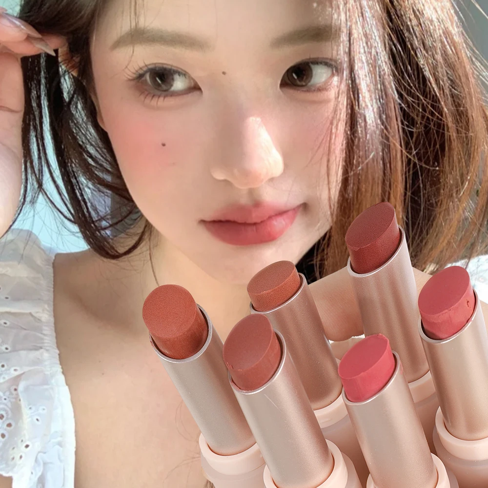 Coreano nudo rosso velluto rossetto opaco impermeabile di lunga durata rosa rosso marrone rossetti Sexy Lip Tint antiaderente tazza labbra cosmetico