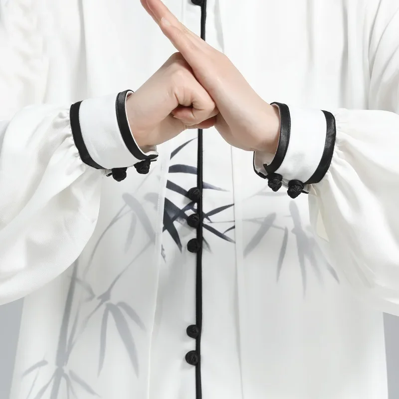 Tai Chi Uniform High Quality Wushu Kungfu Uniforms Martial Arts Wing Chun Suit Print Casual Traditional Chinese Costumes 12465
