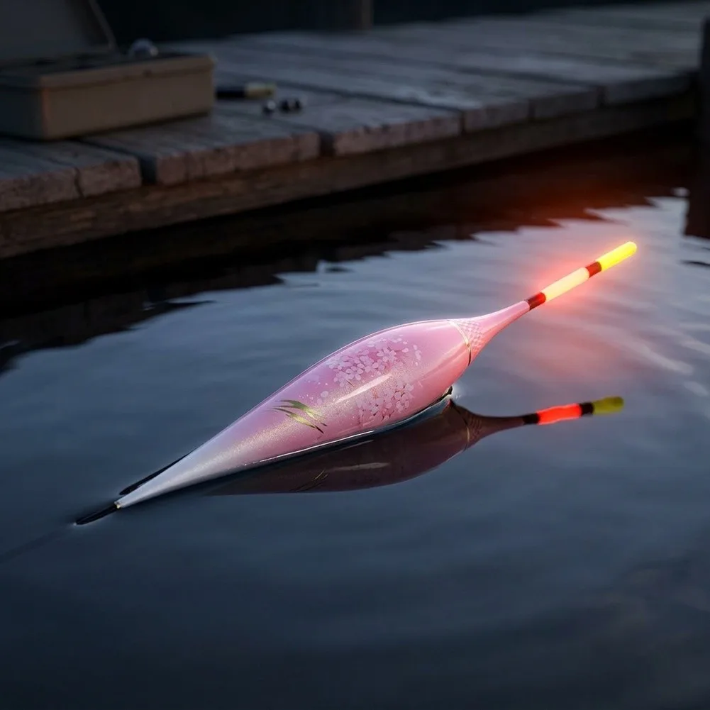 EN Glow Fishing Float for Carp for bass Night Fishing River Lake with 0.65mm Hard Tail and High-Density LED Beads
