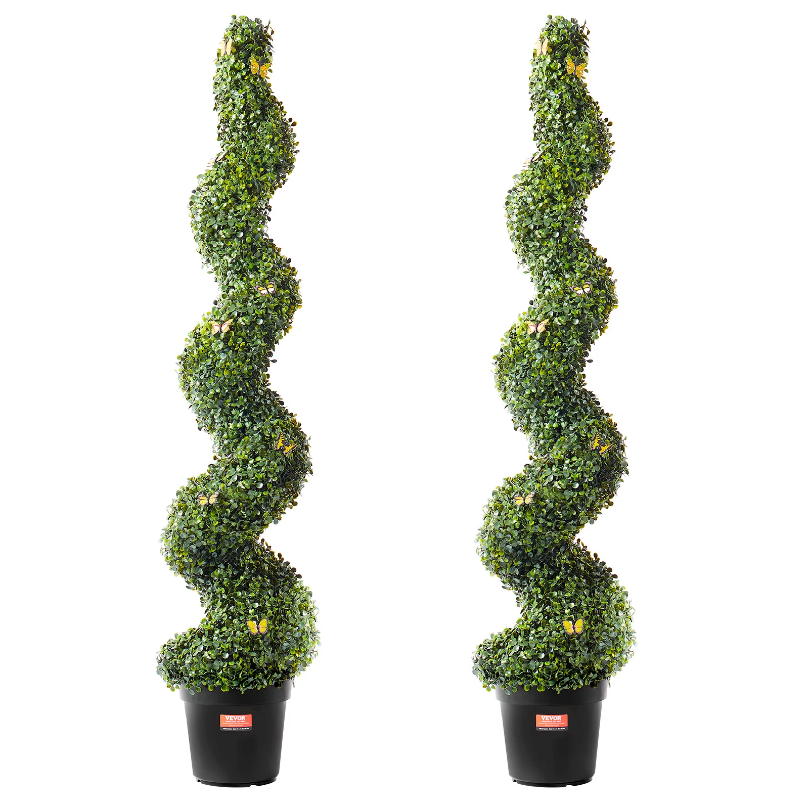 

VEVOR Artificial Topiary Tree(2 pcs) Spiral Faux Trees Plant w/Extra Leaves&Pot&Small Decoration for Home Decor Indoor/Outdoor